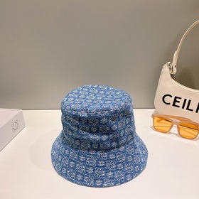 LOEWE Рыбацкая кепка из вымытого денима, весна-лето 2023 Классиче