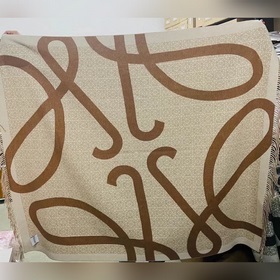 Новая модель от Loewe： шерстяной плед-шаль двухцветного цвета «ха