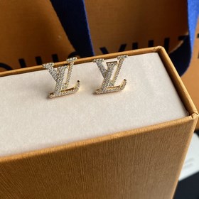 1880130 Версия Seiko Louis Vuitton LV кристаллические буквы серьг