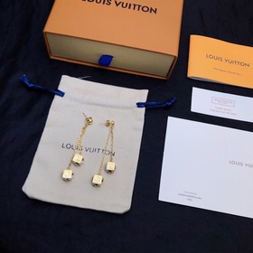 Оригинальные серьги LV, новая модель, Louis Vuitton, материал соо