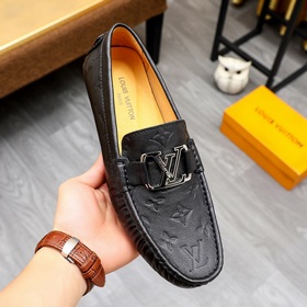 LV Louis Vuitton мужские туфли высшего качества, точная копия ори