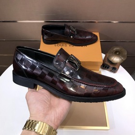 【LV】 (оригинальная кожаная подкладка) Новейшие кожаные деловые ту