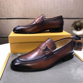 【LV】 (оригинальная кожаная подкладка) Новейшие кожаные деловые ту