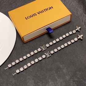 LV Louis Vuitton импортный браслет с кристаллами циркония действи