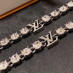 LV Louis Vuitton импортный браслет с кристаллами циркония действи