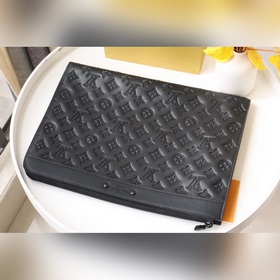 Pochette Jour Сумка M82080 Черная кожа Подходит для ноутбука. Мо