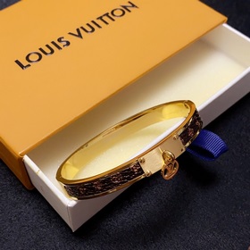 Оригинальный товар LV, нейтральный кожаный браслет с принтом, Lou