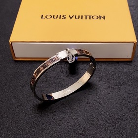 Оригинальный товар LV, нейтральный кожаный браслет с принтом, Lou