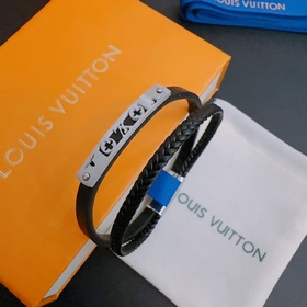 LV Louis Vuitton кожаный браслет на запястье, оригинал, новая мод