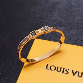 Оригинальный браслет LV из кожи нейтрального цвета, Louis Vuitton