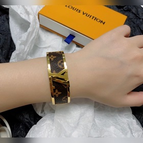 Новинка 2023 года, оригинал, широкий браслет Louis Vuitton с кожа