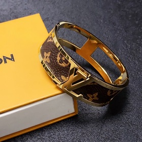 Новинка 2023 года, оригинал, широкий браслет Louis Vuitton с кожа