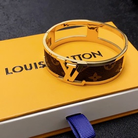 Новинка 2023 года, оригинал, широкий браслет Louis Vuitton с кожа