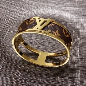 Новинка 2023 года, оригинал, широкий браслет Louis Vuitton с кожа