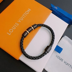 Высококачественный кожаный браслет LV Louis Vuitton, оригинальная
