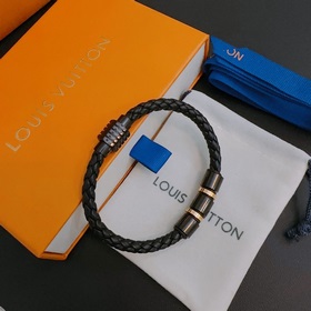 Высококачественный кожаный браслет LV Louis Vuitton, оригинальная