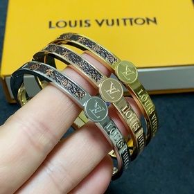 Оригинальный браслет LV из кожи с гравировкой букв, Louis Vuitton