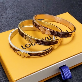 Оригинальный браслет LV из кожи с гравировкой букв, Louis Vuitton