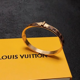 Оригинальный браслет LV из кожи с гравировкой букв, Louis Vuitton