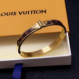 Оригинальный браслет LV из кожи с гравировкой букв, Louis Vuitton