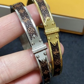 Оригинальный браслет LV из кожи с гравировкой букв, Louis Vuitton
