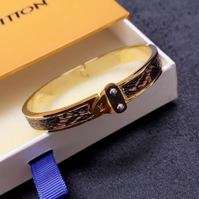 Оригинальный браслет LV из кожи с гравировкой букв, Louis Vuitton