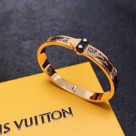 Оригинальный браслет LV из кожи с гравировкой букв, Louis Vuitton