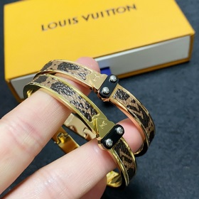 Оригинальный браслет LV из кожи с гравировкой букв, Louis Vuitton