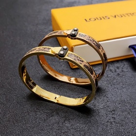 Оригинальный браслет LV из кожи с гравировкой букв, Louis Vuitton