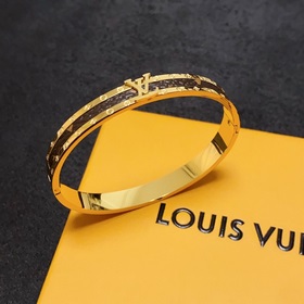 Новинка, подлинный товар, браслет из кожи с принтом LV, Louis Vui