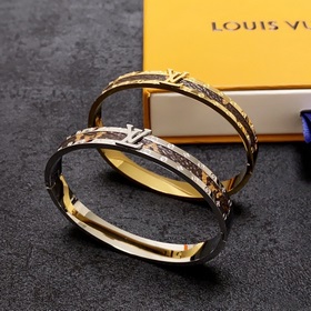 Новинка, подлинный товар, браслет из кожи с принтом LV, Louis Vui