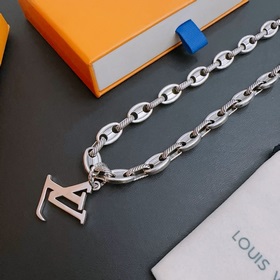 Оригинальное колье Louis Vuitton LV, новая модель из фирменного м