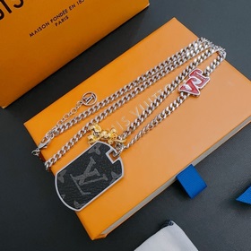 Оригинальное колье Louis Vuitton LV, новая модель из фирменного м