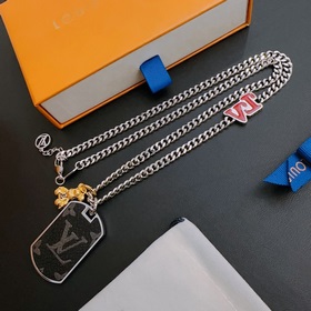 Оригинальное колье Louis Vuitton LV, новая модель из фирменного м