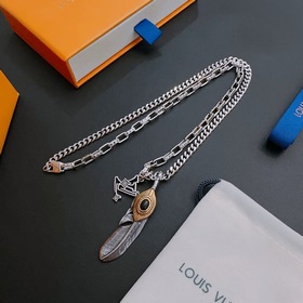 Оригинальное колье Louis Vuitton LV, новая модель из фирменного м
