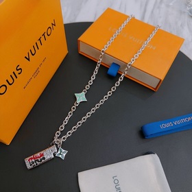 Оригинальное колье Louis Vuitton LV, новая модель из фирменного м