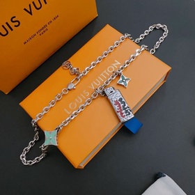 Оригинальное колье Louis Vuitton LV, новая модель из фирменного м