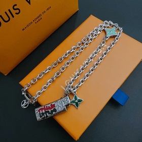 Оригинальное колье Louis Vuitton LV, новая модель из фирменного м