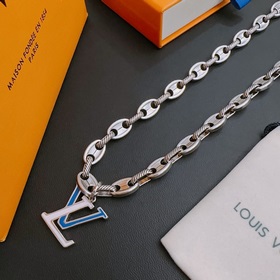 Оригинальное колье Louis Vuitton LV, новая модель из фирменного м