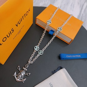 Оригинальное колье Louis Vuitton LV, новая модель из фирменного м