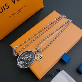 Оригинальное колье Louis Vuitton LV, новая модель из фирменного м
