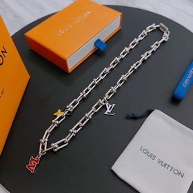 Оригинальное колье Louis Vuitton LV, новая модель из фирменного м