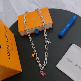 Оригинальное колье Louis Vuitton LV, новая модель из фирменного м