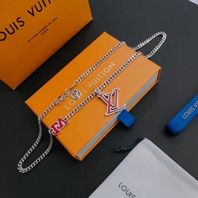 Оригинальное колье Louis Vuitton LV, новая модель из фирменного м