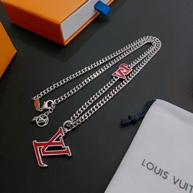 Оригинальное колье Louis Vuitton LV, новая модель из фирменного м