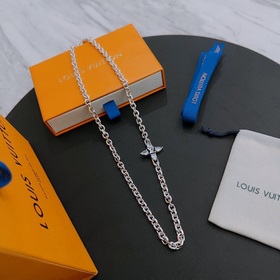 Оригинальное колье Louis Vuitton LV, новая модель из фирменного м