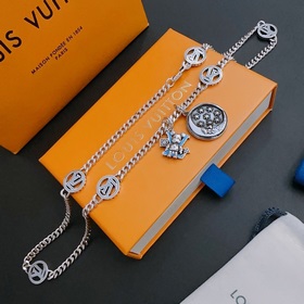 Оригинальное колье Louis Vuitton LV, новая модель из фирменного м