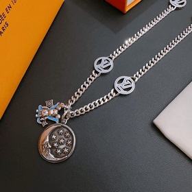 Оригинальное колье Louis Vuitton LV, новая модель из фирменного м