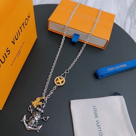 Оригинальное колье Louis Vuitton LV, новая модель из фирменного м