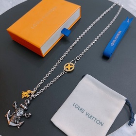 Оригинальное колье Louis Vuitton LV, новая модель из фирменного м